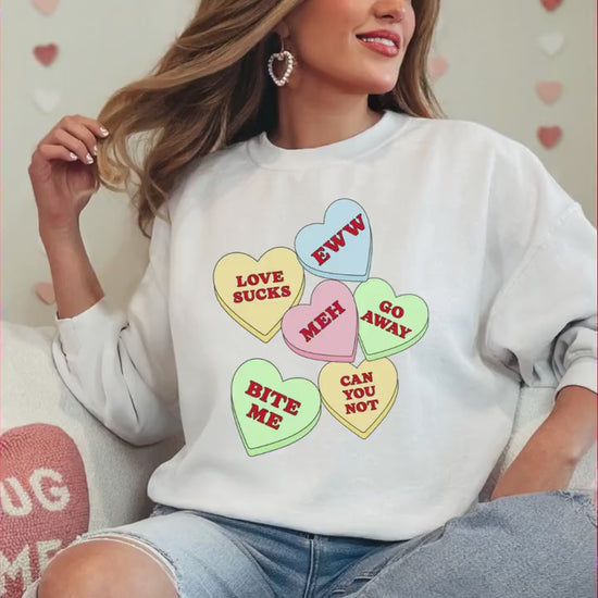 Anti Valentines Day Shirt, Love is in the Air Valentines Sweater, Funny Valentines Day Sweater, Valentines Day Covid Sweatshirt for Women