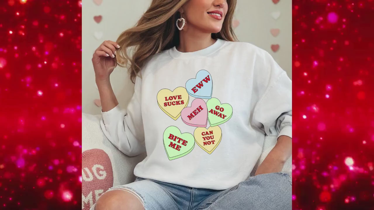 Anti Valentines Day Shirt, Love is in the Air Valentines Sweater, Funny Valentines Day Sweater, Valentines Day Covid Sweatshirt for Women