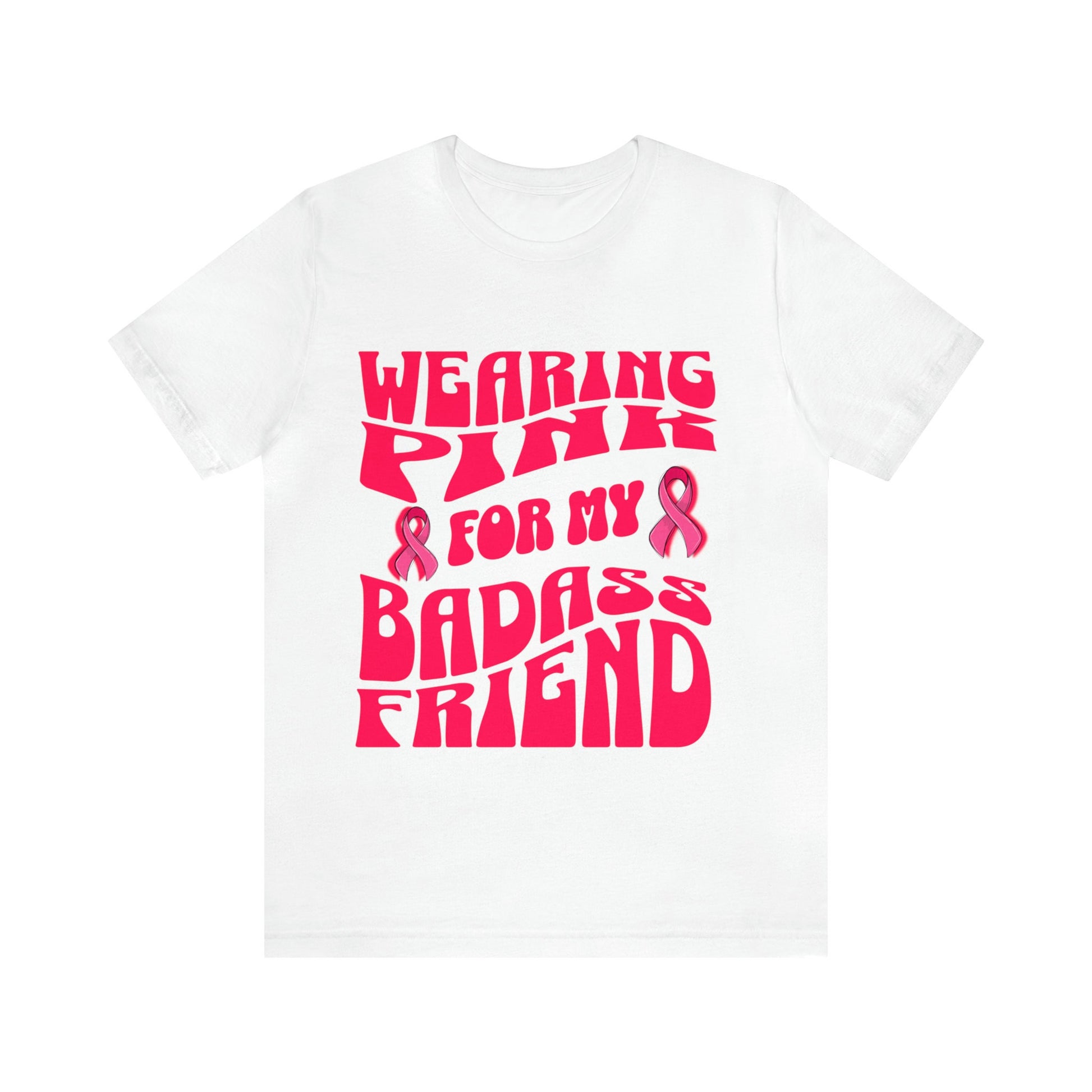 Pink Ribbon Breast Cancer Shirt for Friend, Breast Cancer Gifts for Support, Breast Cancer Awareness Shirt, Pink Out Shirt, Unisex TShirt