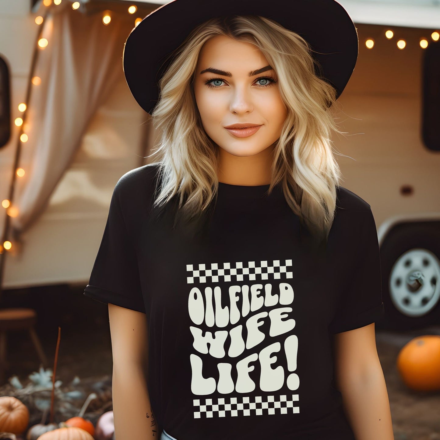 Oilfield Wife Shirt, Oilfield Gift for Wife, Oilfield Wife Sweatshirt, Unisex Long Sleeve Crewneck, Halloween Shirt, Oilfield Girlfriend Tee