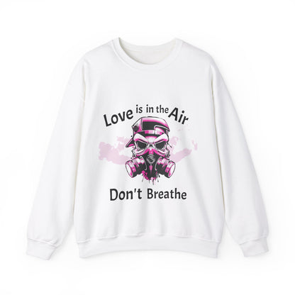 Anti Valentines Day Shirt, Love is in the Air Valentines Sweater, Dont Breathe Valentines Day Sweater, Valentines Day Sweatshirt for Women