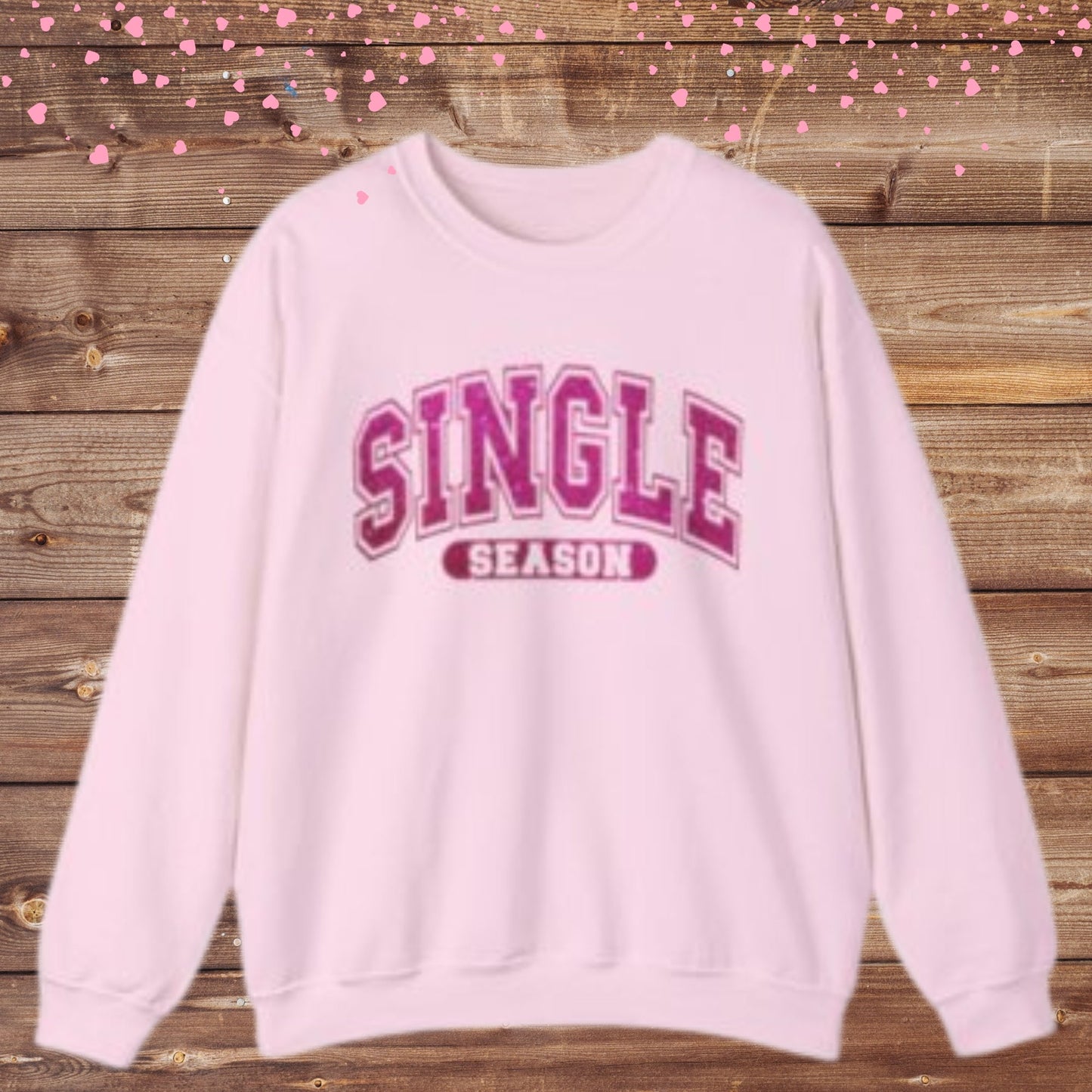 Anti Valentines Day Singles Shirt, Funny Self Love Support Sweater, VDay Pink Glitter Sweatshirt, Girls Night Galentines Gang Long Sleeve