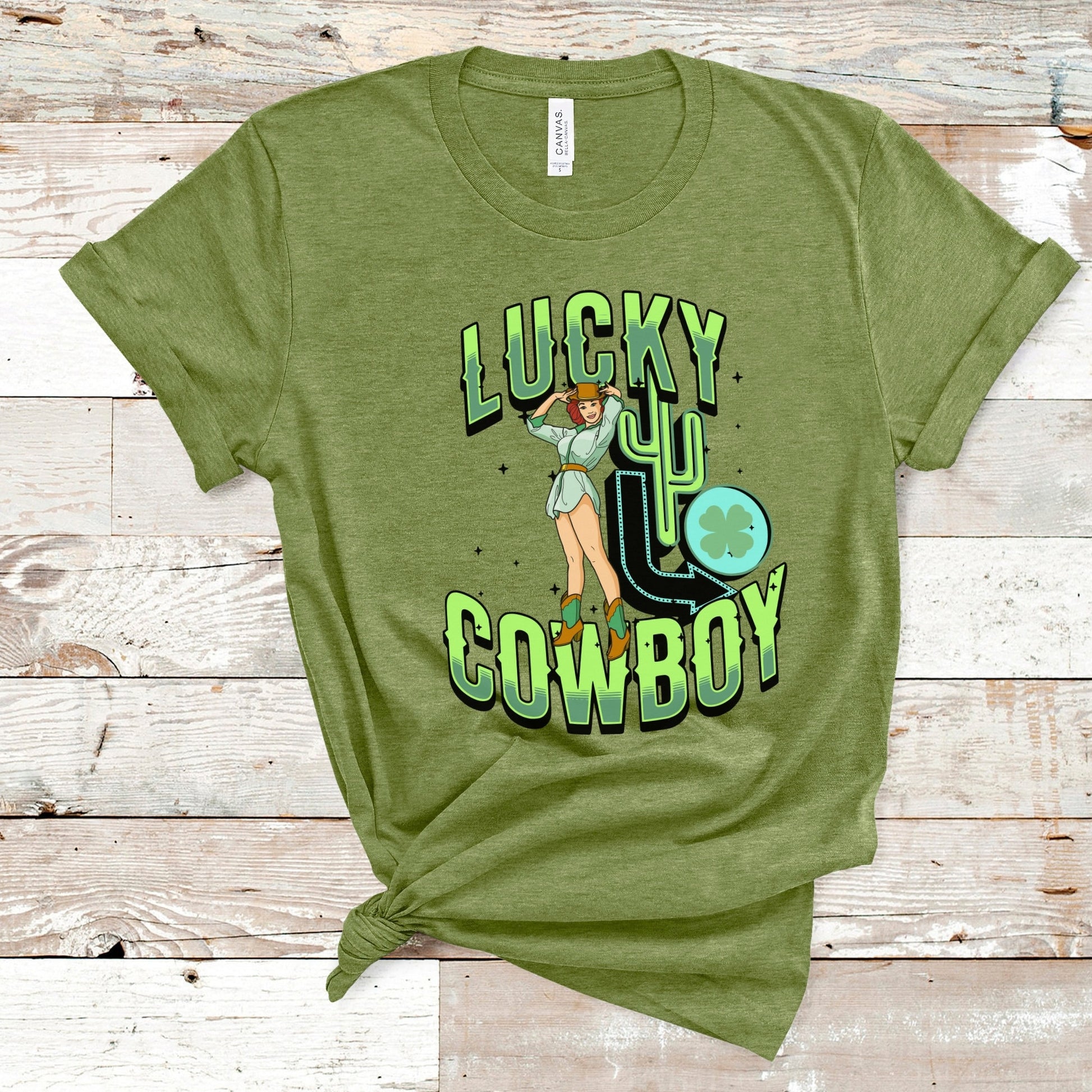 St. Patrick's Day T-Shirt Western Shirt, St Paddy's Day tee shirt, Shirt St Patty Day, 4 Leaf Clover TShirt, Irish Green Shirt, Cowgirl