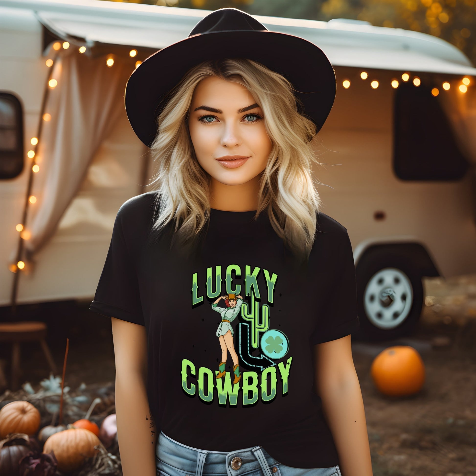 St. Patrick's Day T-Shirt Western Shirt, St Paddy's Day tee shirt, Shirt St Patty Day, 4 Leaf Clover TShirt, Irish Green Shirt, Cowgirl