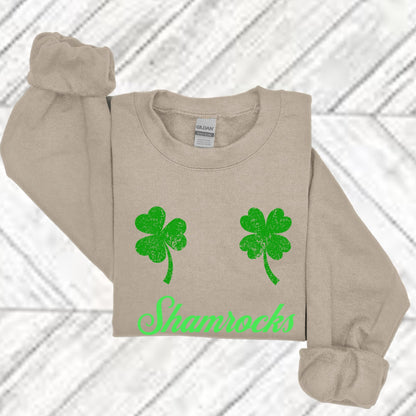 St. Patrick's Day T-Shirt Shamrock SweatShirt, St Paddy's Day Sweater, St Patty Day, 4 Leaf Clover TShirt, Irish Green Ladies