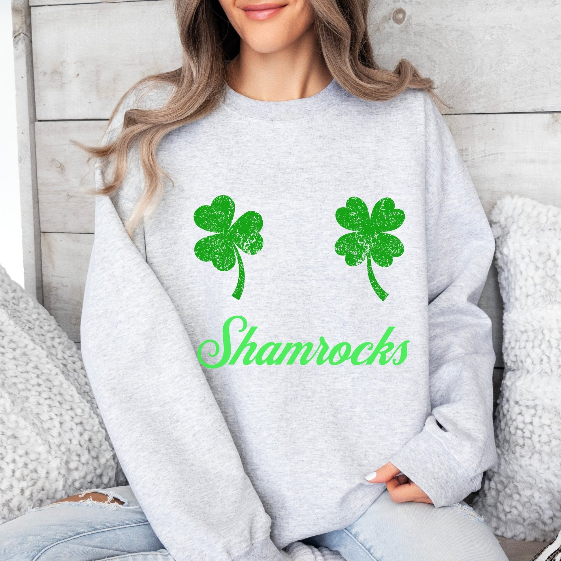 St. Patrick's Day T-Shirt Shamrock SweatShirt, St Paddy's Day Sweater, St Patty Day, 4 Leaf Clover TShirt, Irish Green Ladies