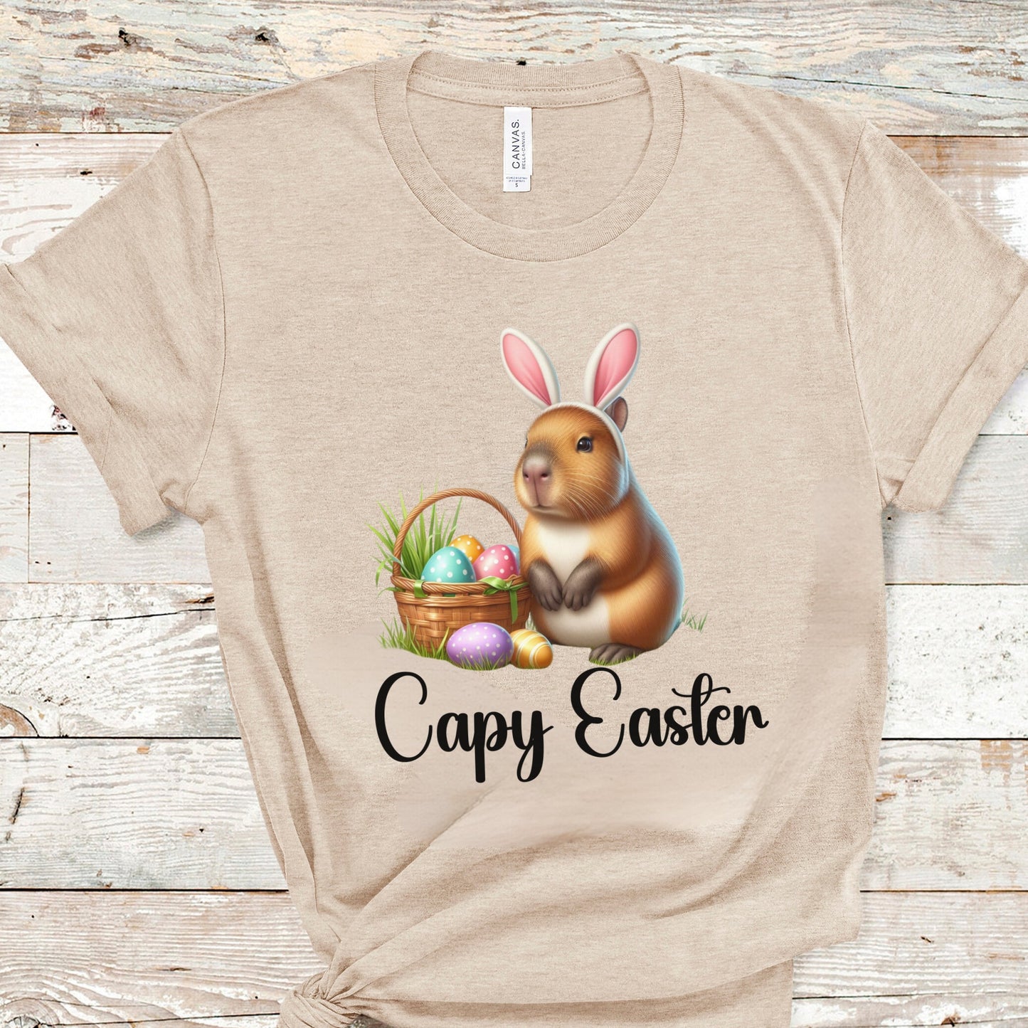 Capybara Shirt for Easter, Easter Shirt, Happy Easter T Shirt, Bunny Tee, Animal Shirt for Egg Hunt, Crewneck Shirt, Funny Capybara gift