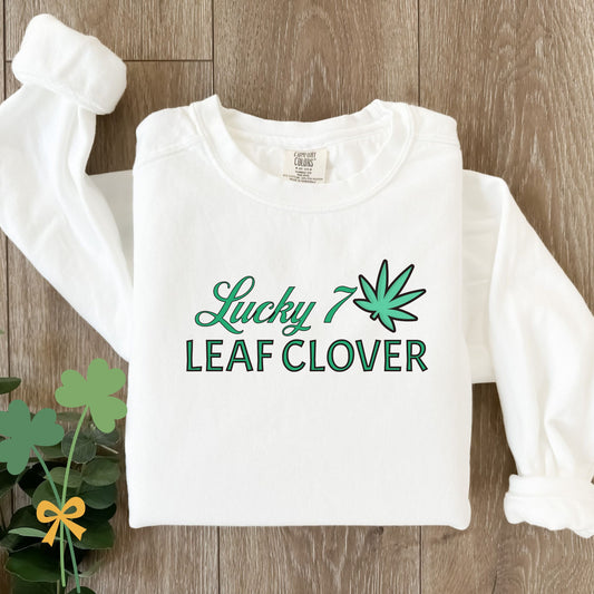 St. Patrick's Day T-Shirt Funny Weed SweatShirt, St Paddy's Day Sweater, Weed Shirt St Patty Day, 7 Leaf Clover, Funny Irish Shirt