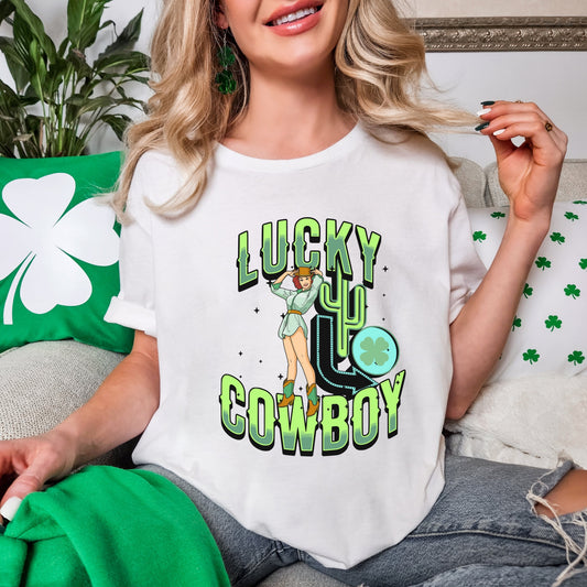 St. Patrick's Day T-Shirt Western Shirt, St Paddy's Day tee shirt, Shirt St Patty Day, 4 Leaf Clover TShirt, Irish Green Shirt, Cowgirl