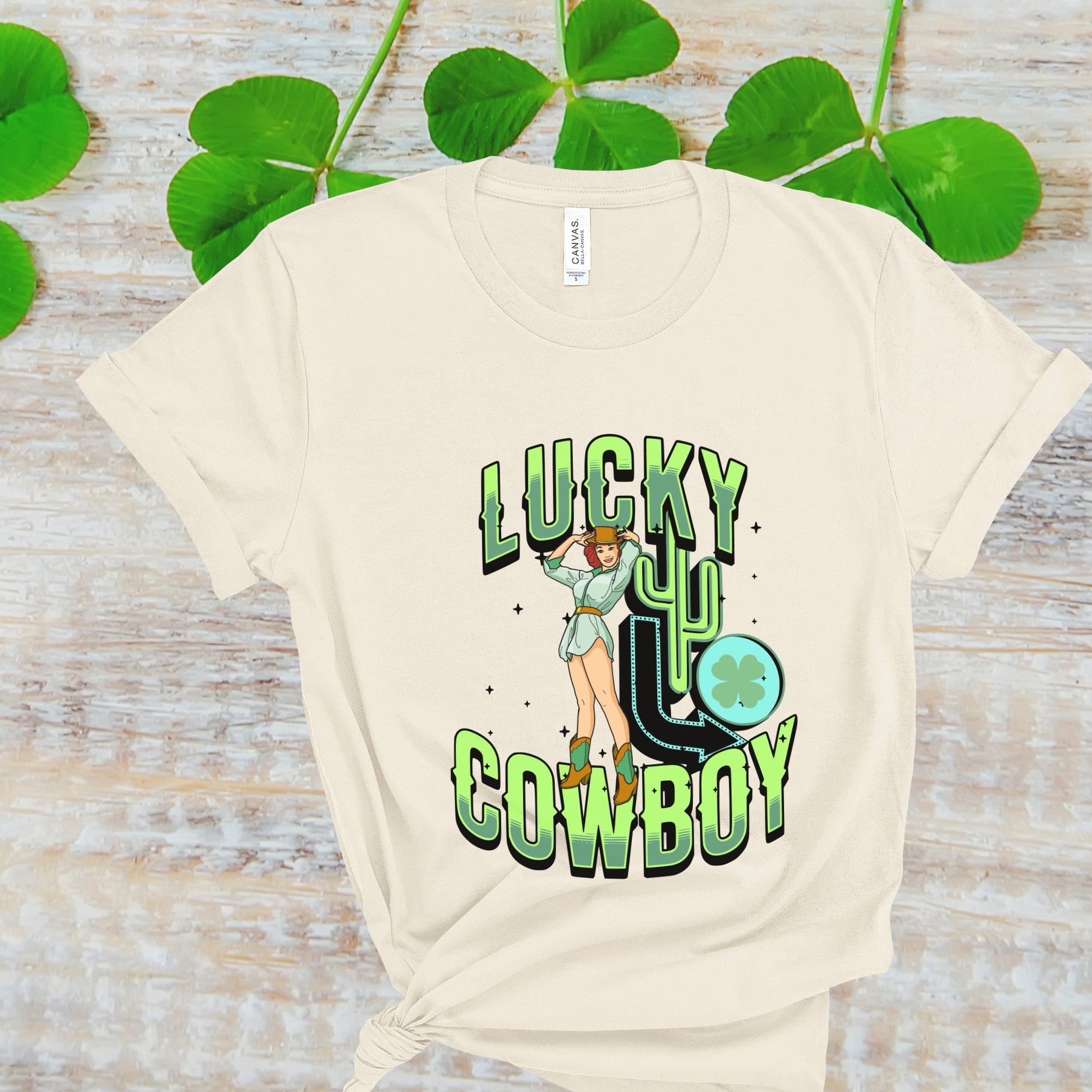 St. Patrick's Day T-Shirt Western Shirt, St Paddy's Day tee shirt, Shirt St Patty Day, 4 Leaf Clover TShirt, Irish Green Shirt, Cowgirl