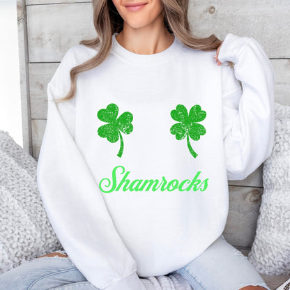 St. Patrick's Day T-Shirt Shamrock SweatShirt, St Paddy's Day Sweater, St Patty Day, 4 Leaf Clover TShirt, Irish Green Ladies