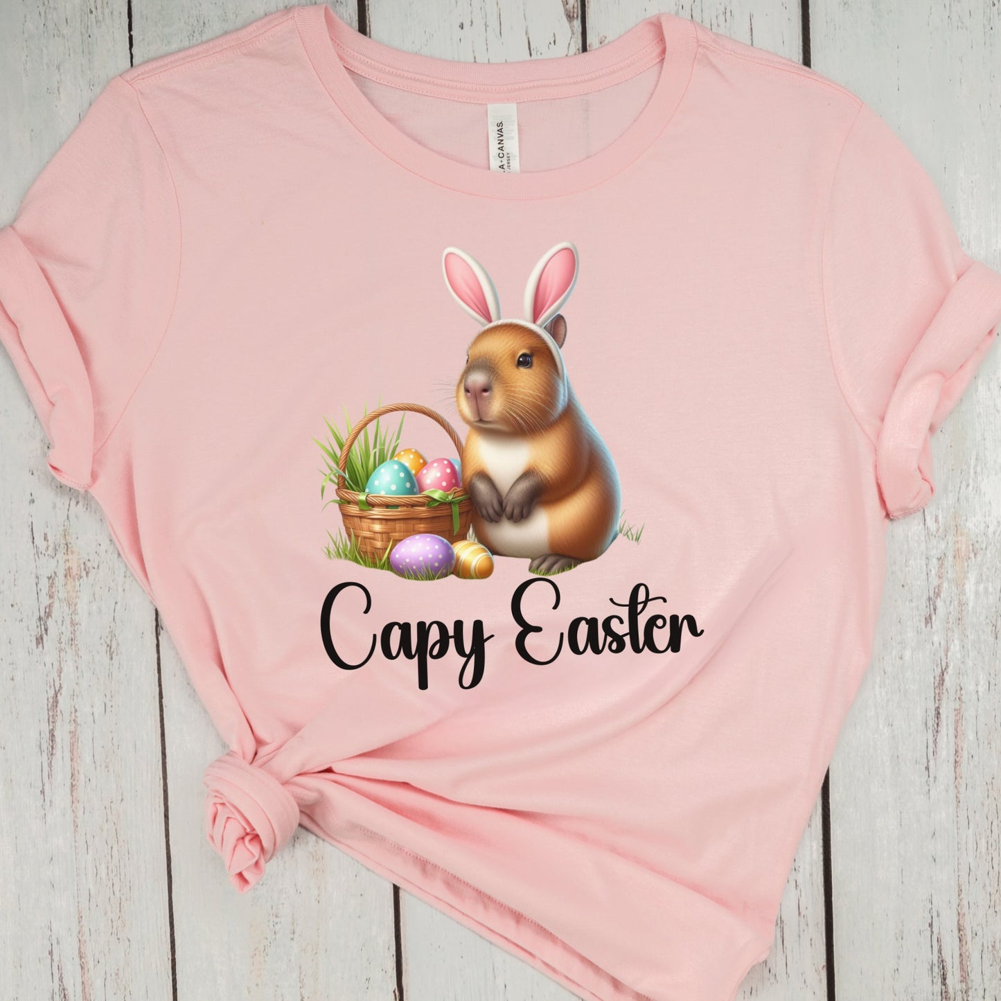 Capybara Shirt for Easter, Easter Shirt, Happy Easter T Shirt, Bunny Tee, Animal Shirt for Egg Hunt, Crewneck Shirt, Funny Capybara gift