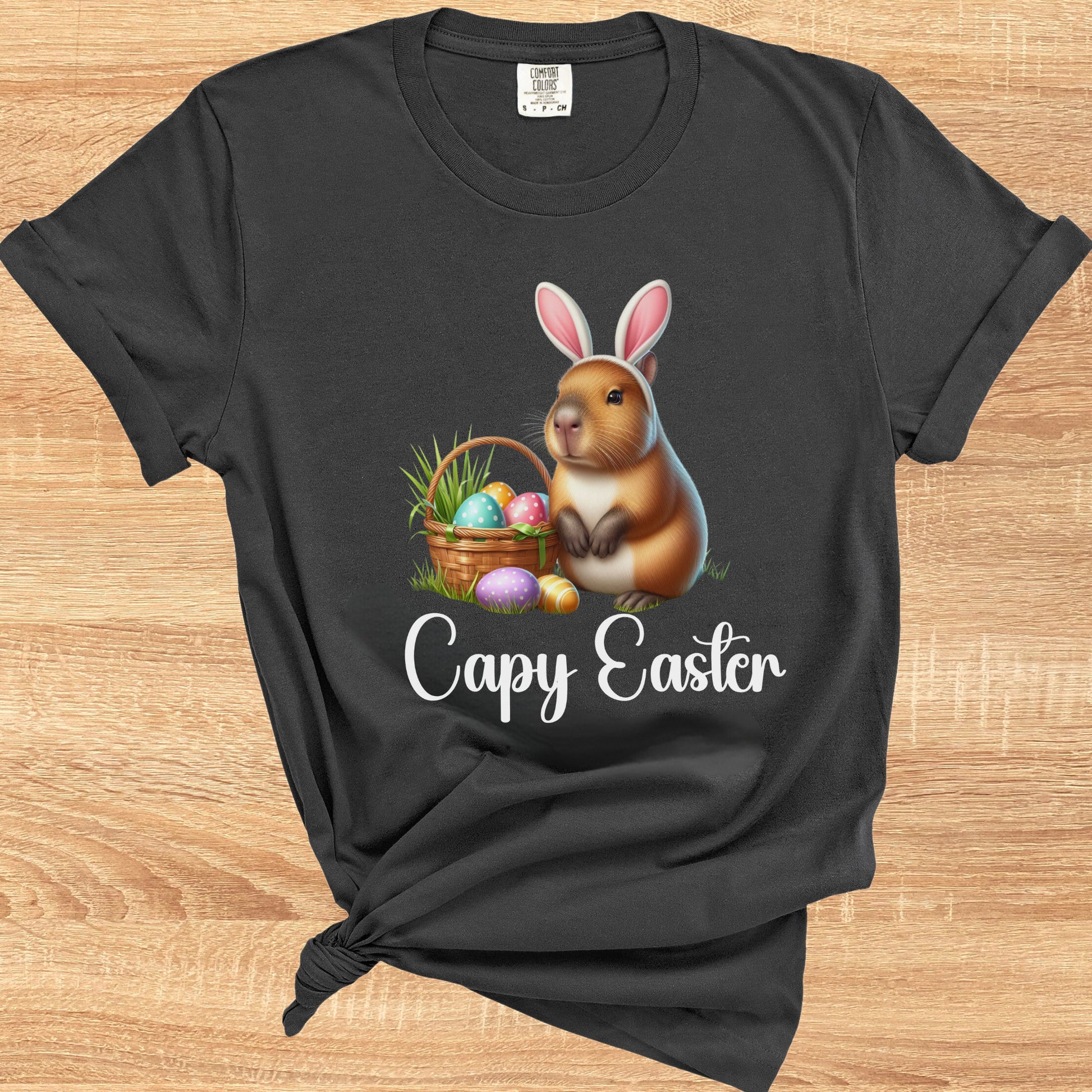 Capybara Shirt for Easter, Easter Shirt, Happy Easter T Shirt, Bunny Tee, Animal Shirt for Egg Hunt, Crewneck Shirt, Funny Capybara gift