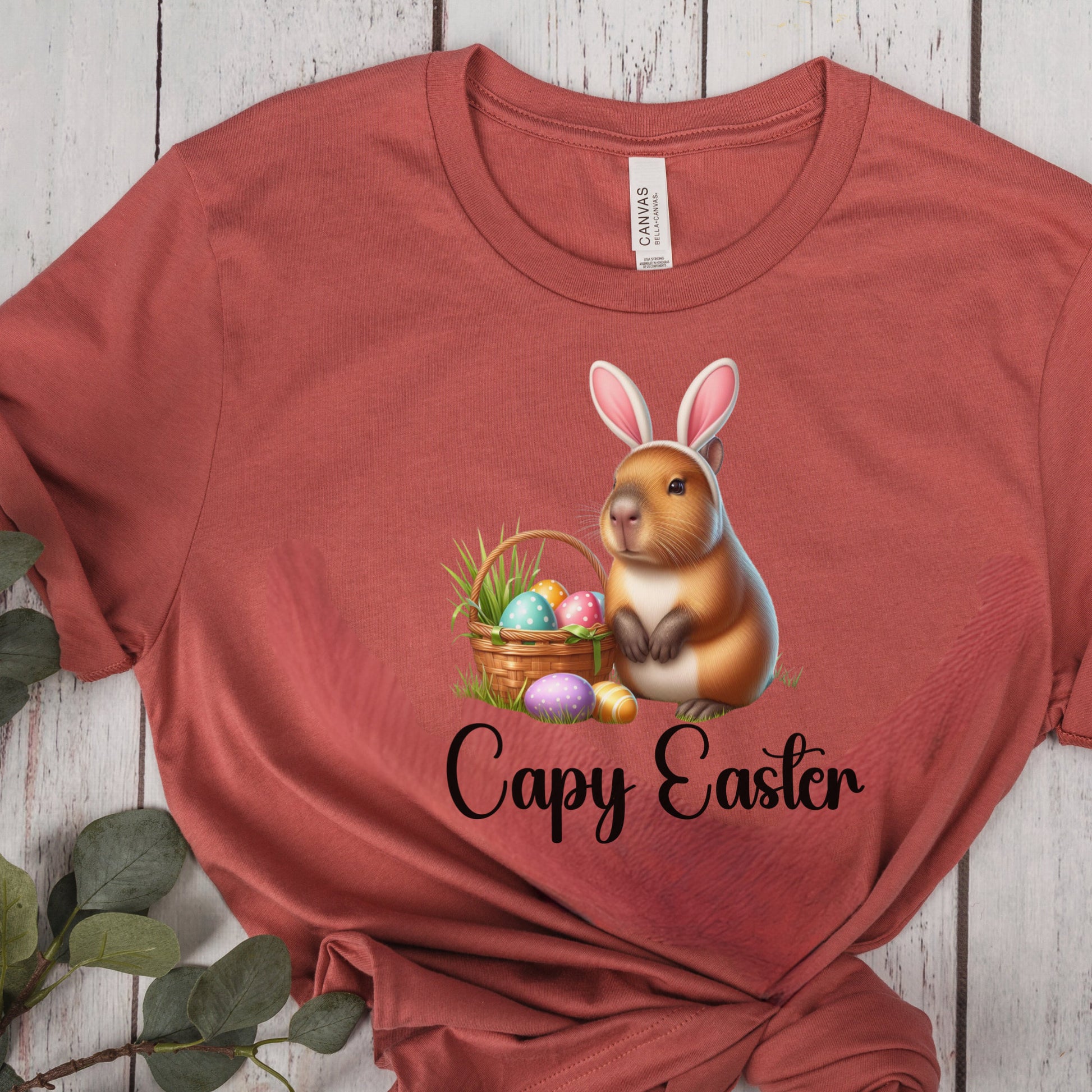 Capybara Shirt for Easter, Easter Shirt, Happy Easter T Shirt, Bunny Tee, Animal Shirt for Egg Hunt, Crewneck Shirt, Funny Capybara gift