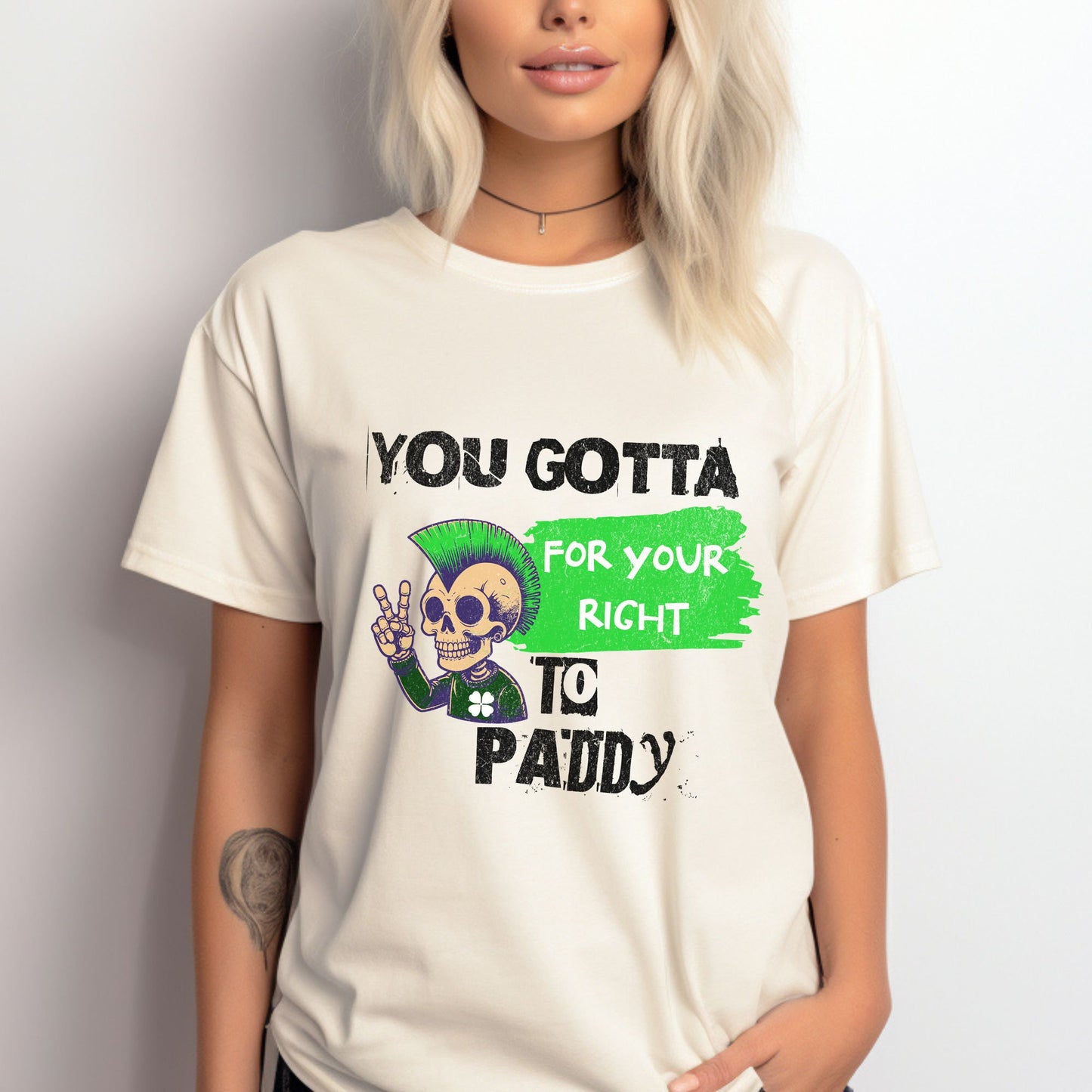 Happy Saint Patrick's Day Paddy Shirt, St Patty's Day Tshirt, Saint Paddy's Unisex Creneck Tee, You Gotta Fight, Plus Size, Irish Clover