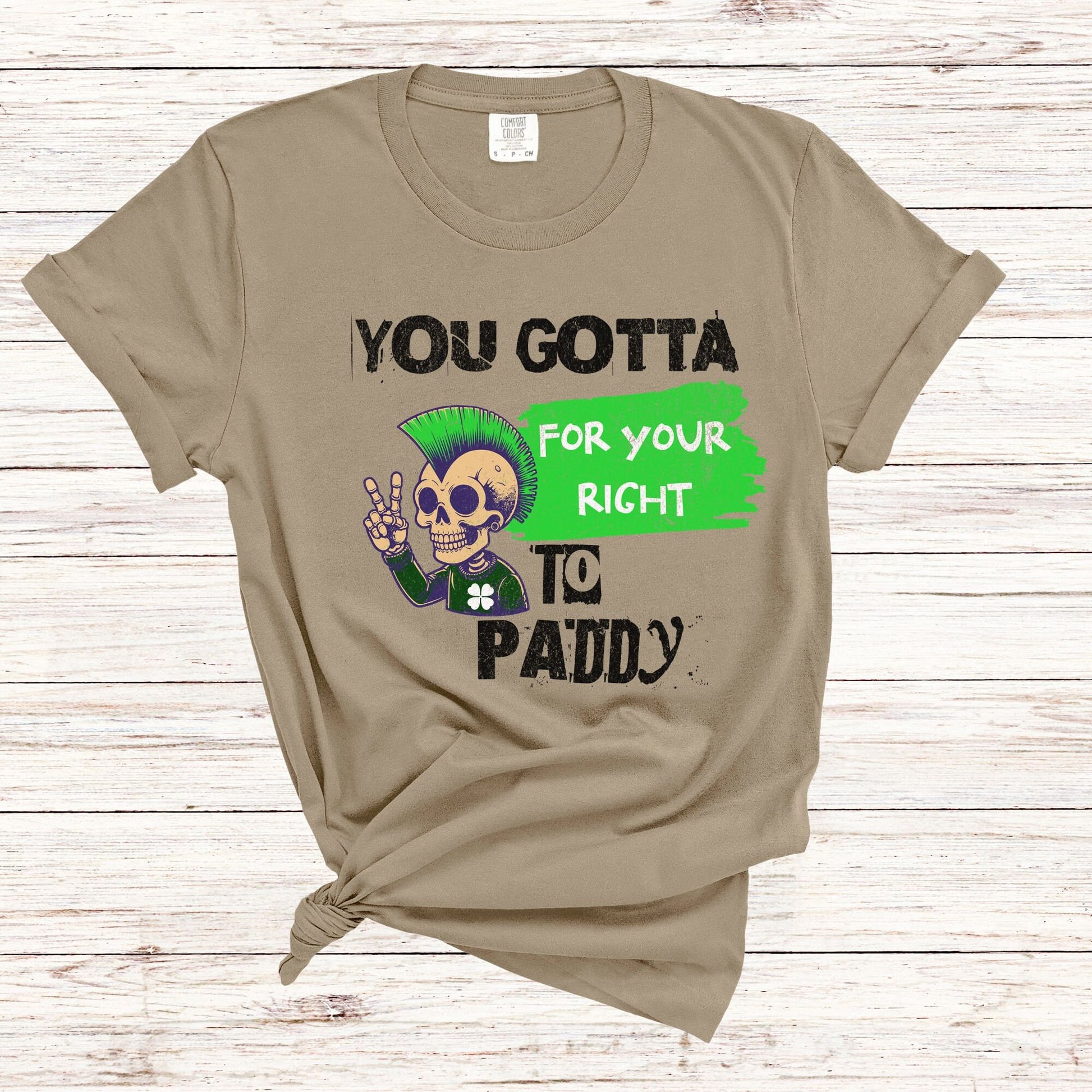 Happy Saint Patrick's Day Paddy Shirt, St Patty's Day Tshirt, Saint Paddy's Unisex Creneck Tee, You Gotta Fight, Plus Size, Irish Clover