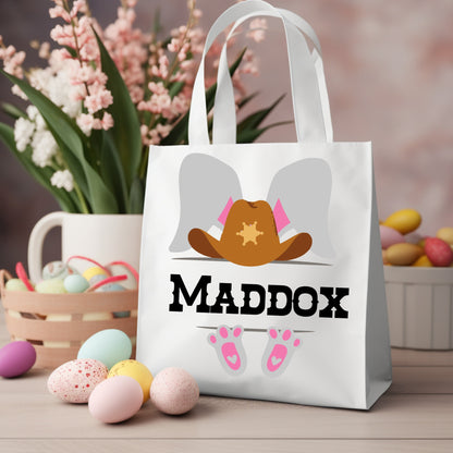 Personalized Easter Tote Bag, Customer Easter Basket, Name Tote Bag, Personalized Bunny, Boys Easter, Girls, Easter, Baby,Easter Favors, Egg