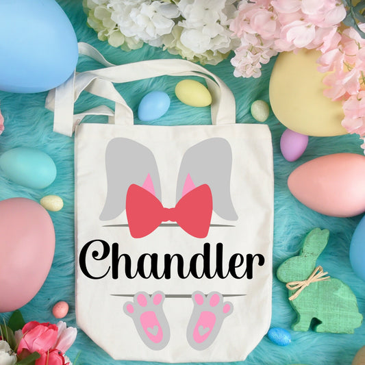 Personalized Easter Tote Bag, Customer Easter Basket, Name Tote Bag, Personalized Bunny, Boys Easter, Girls, Easter, Baby,Easter Favors, Egg